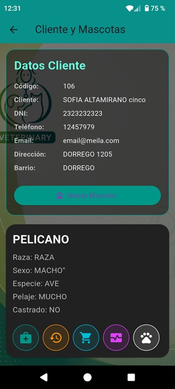 Cliente y Mascotas